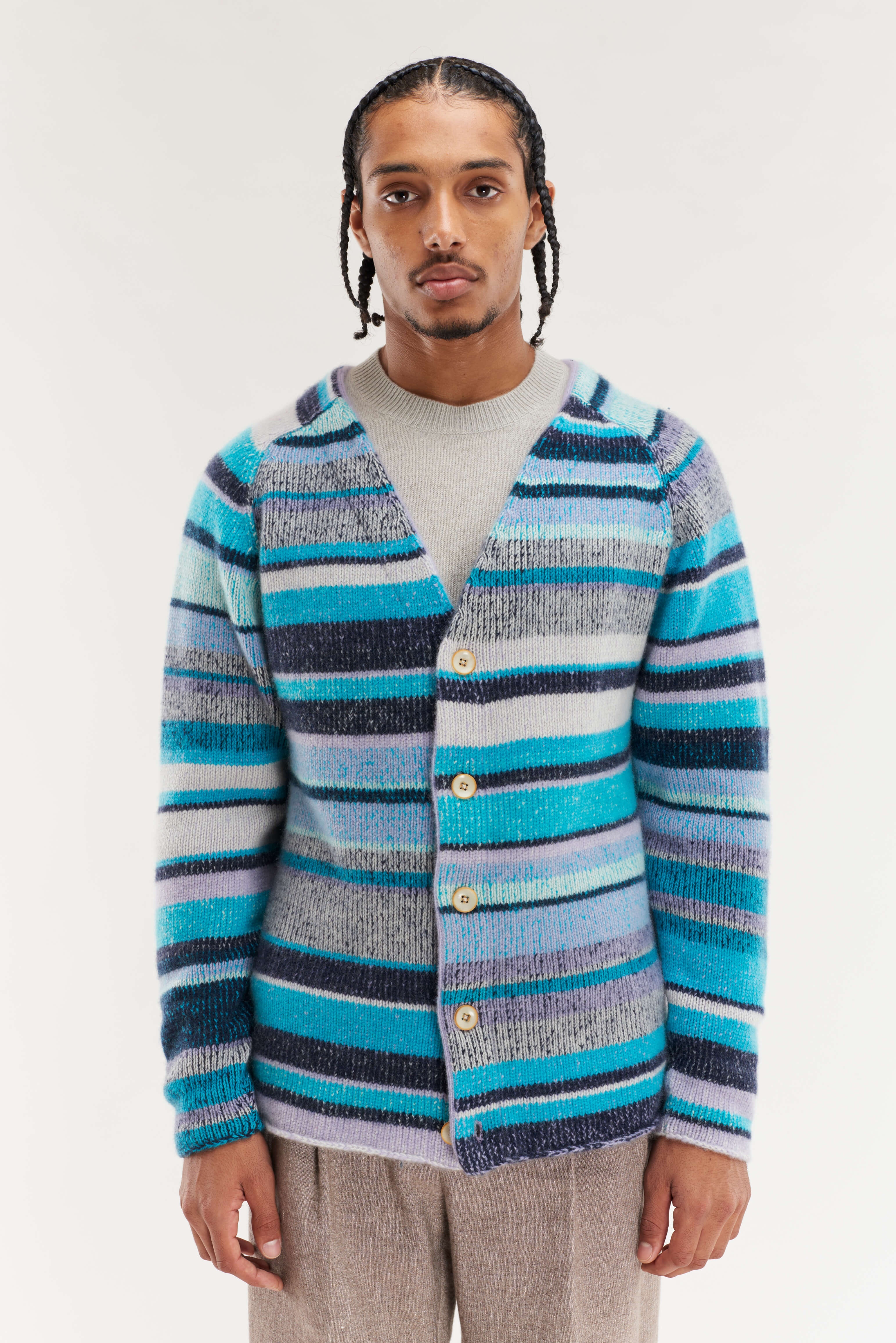 STRIPE SUPER SOFT CARDIGAN - 4