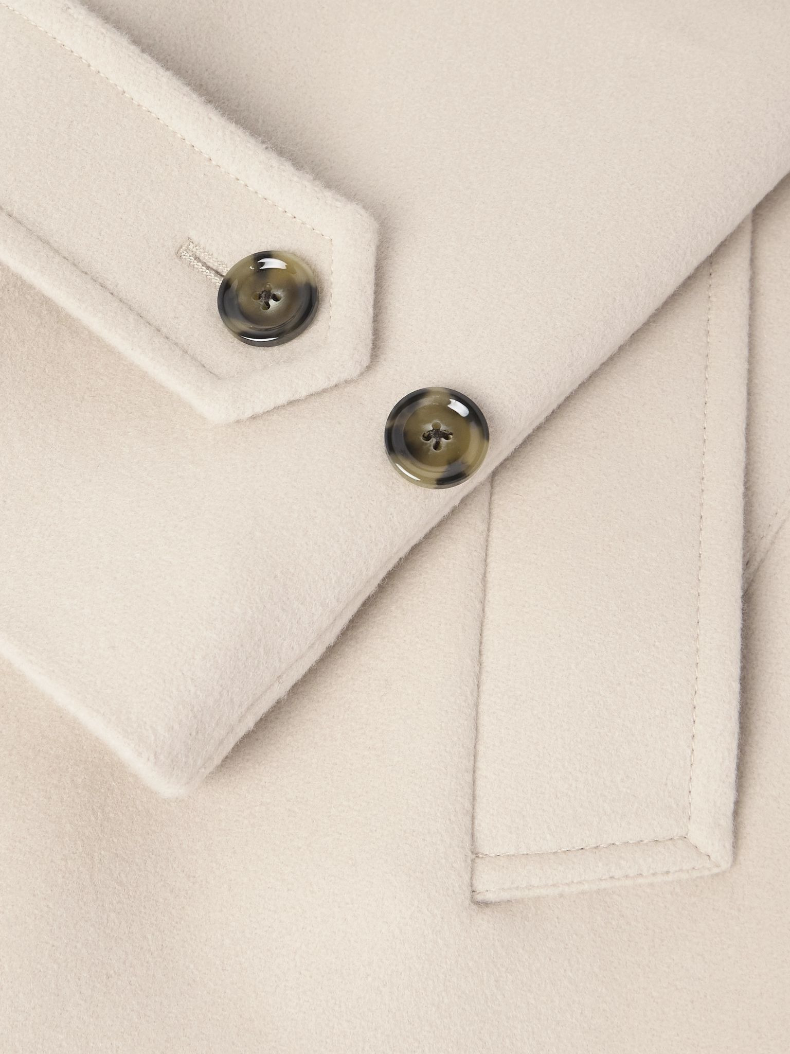 Virgin Wool Overcoat Off-white - 6