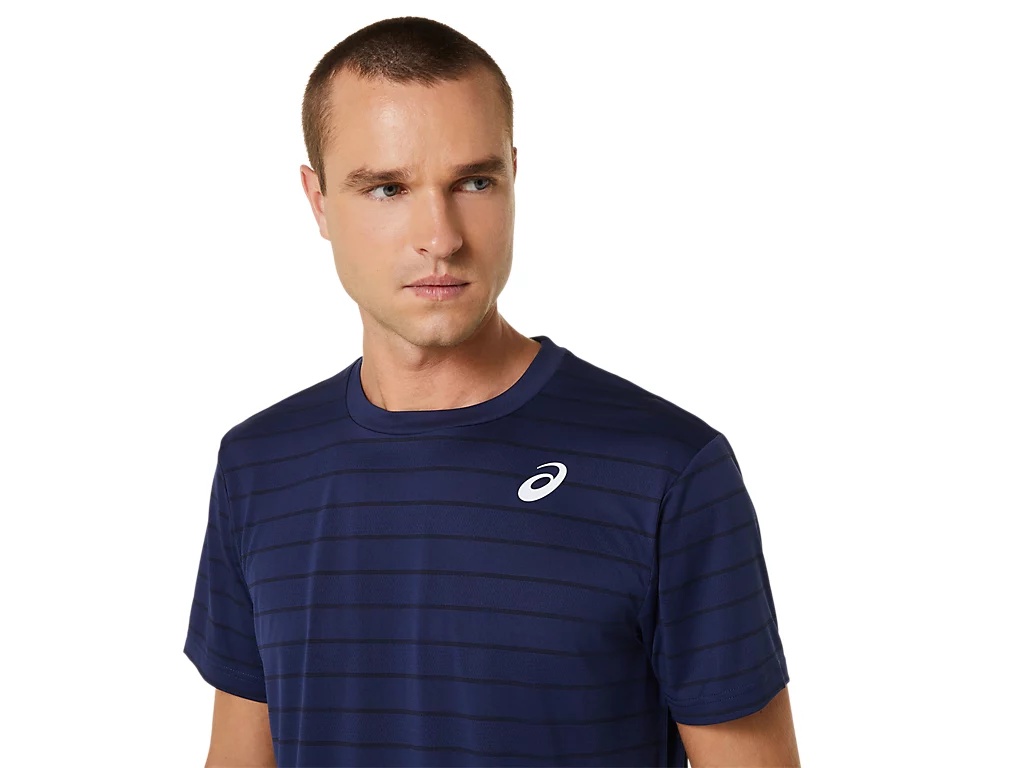 MEN'S COURT STRIPE SHORT SLEEVE TOP - 4