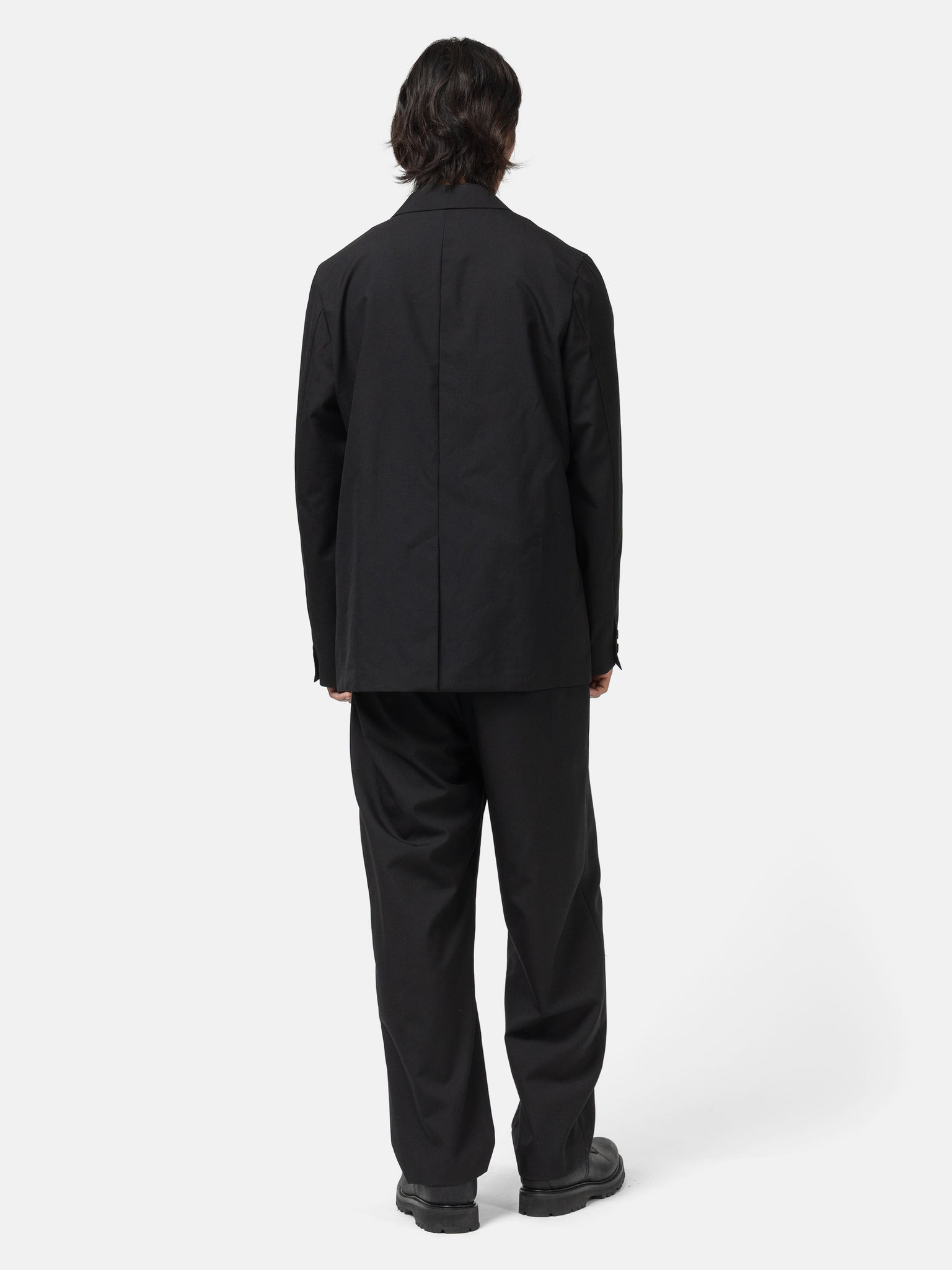Tapered Easy Pants Tropical Wool Black - 4