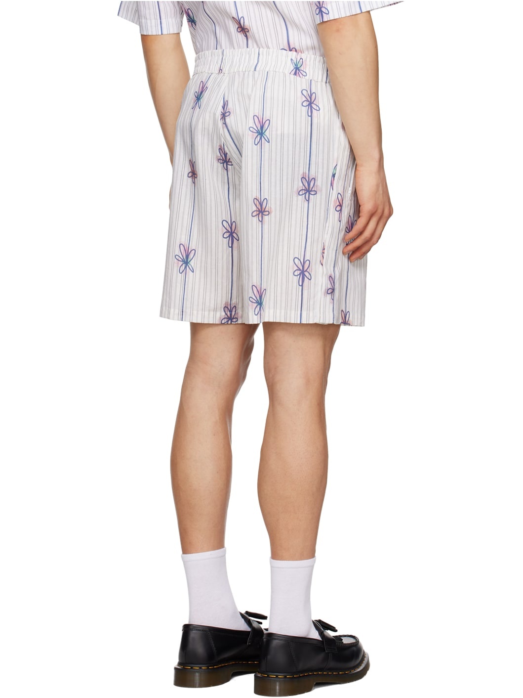 Beige Floral Shorts - 3