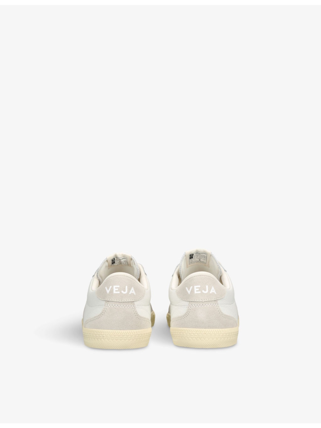 Volley logo-embroidered leather low-top trainers - 4