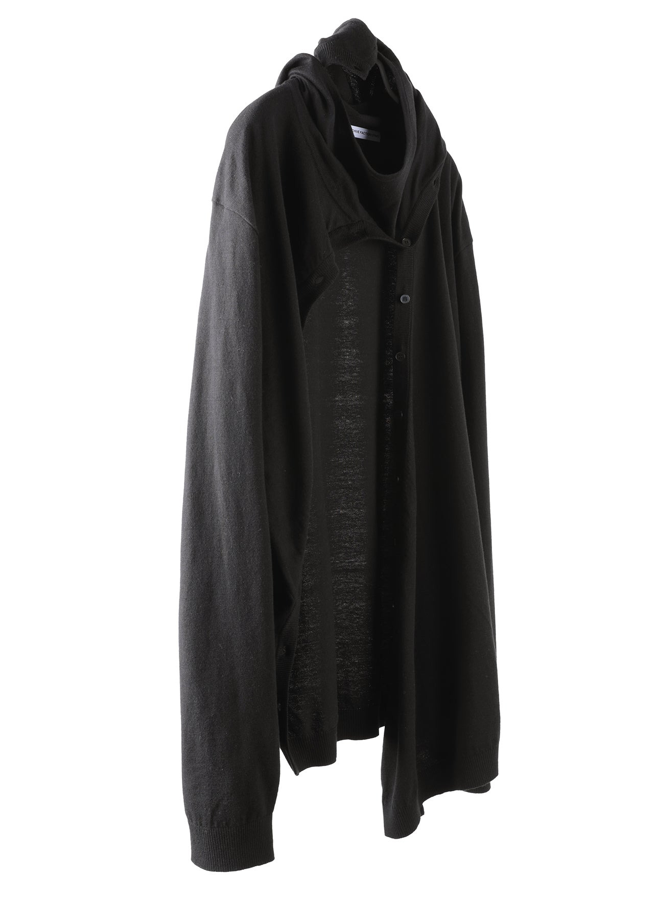 8.0 KNIT HOODIE CENTER (BLACK) - 3