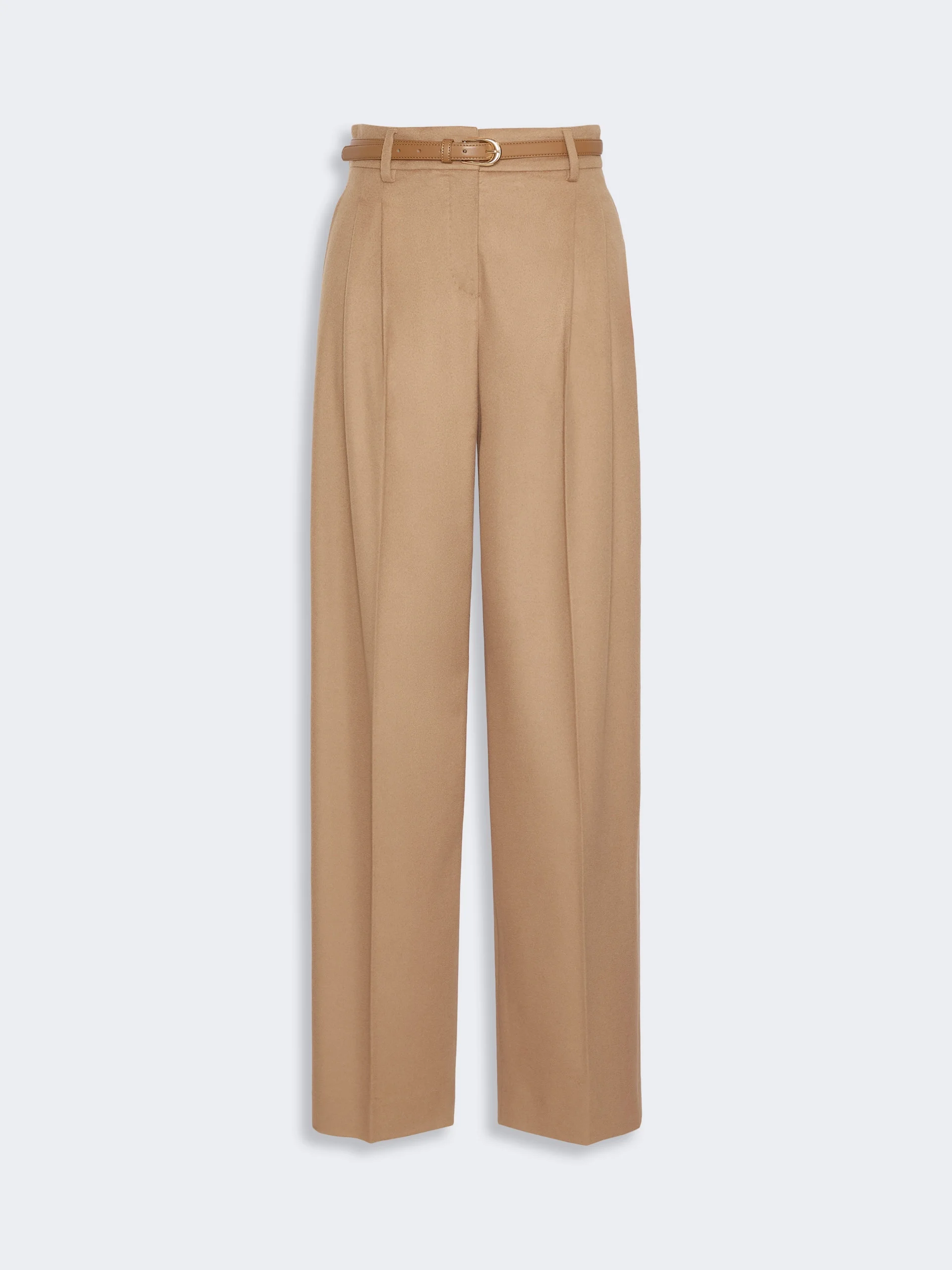 COCCO Wool wide-leg trousers - CAMEL - 1