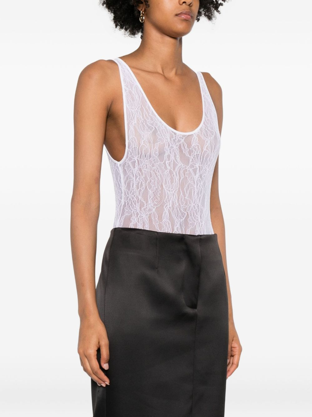 lace-paneled bodysuit - 3