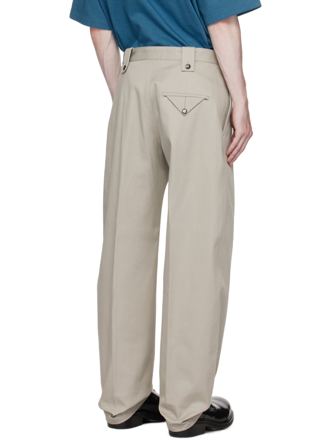 Gray Three-Pocket Trousers - 3