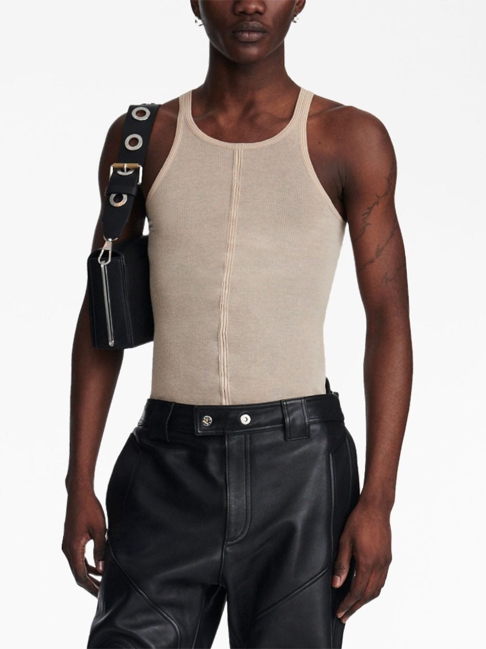 round-neck sleeveless tank top - 7