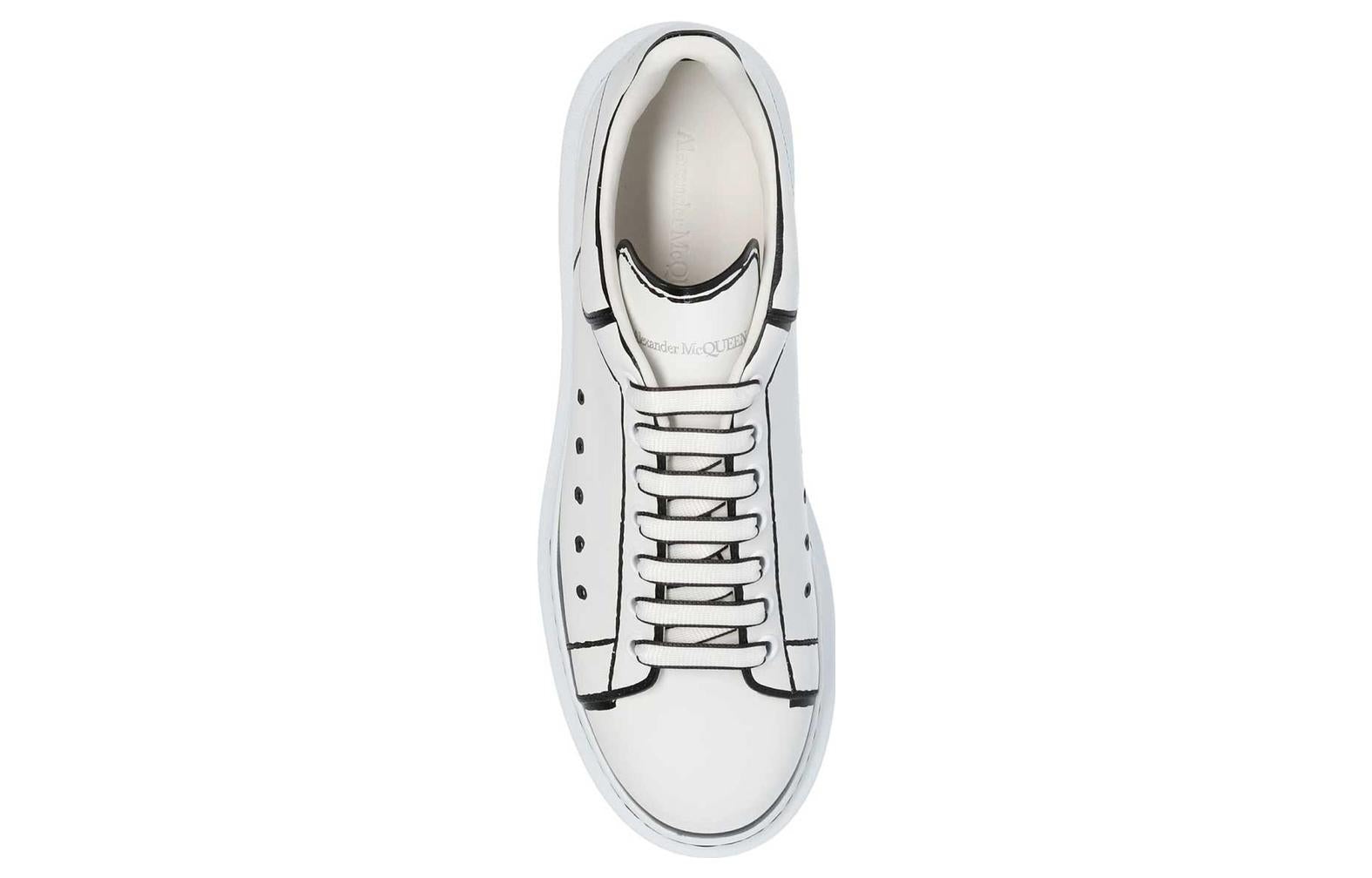 Alexander McQueen Oversized Sneaker 'White Black Outline' 627867WHYBI9061 - 4