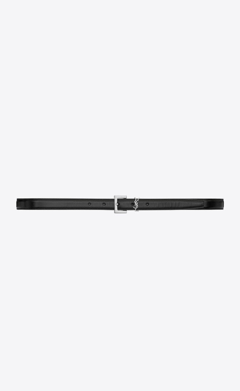 cassandre thin belt in smooth leather 1