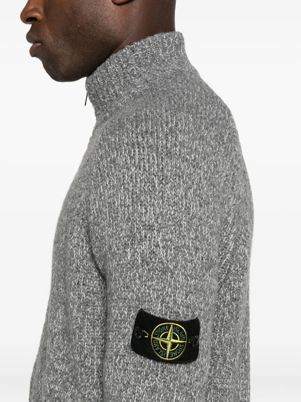 STONE ISLAND - Men Essential Crew Neck Cardigan - 4