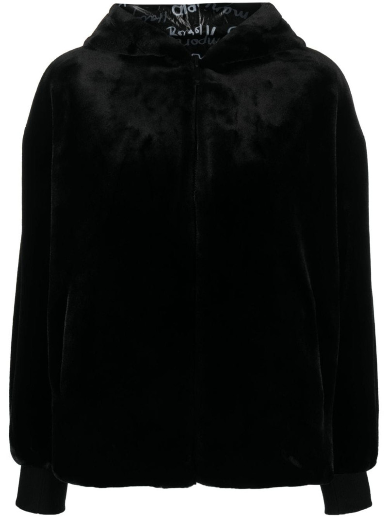 faux-fur reversible hooded jacket 1