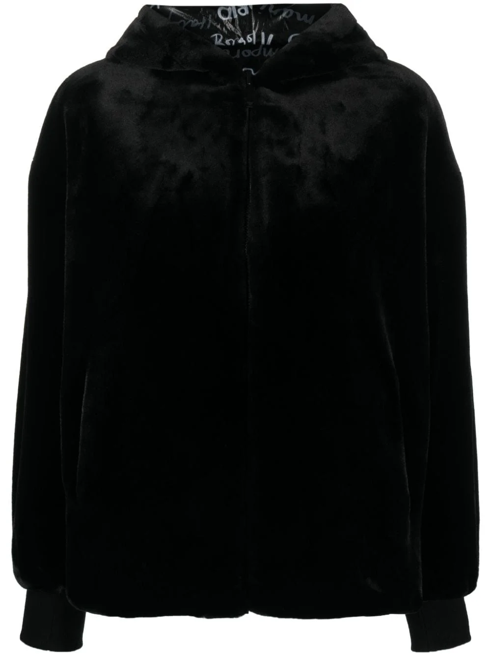 faux-fur reversible hooded jacket - 1