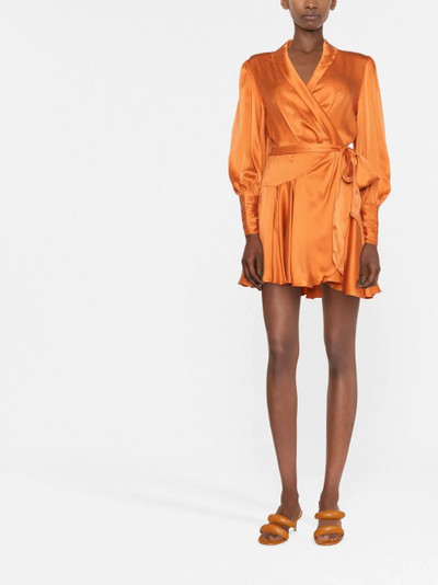 Zimmermann wrapped ruffle-trim dress outlook