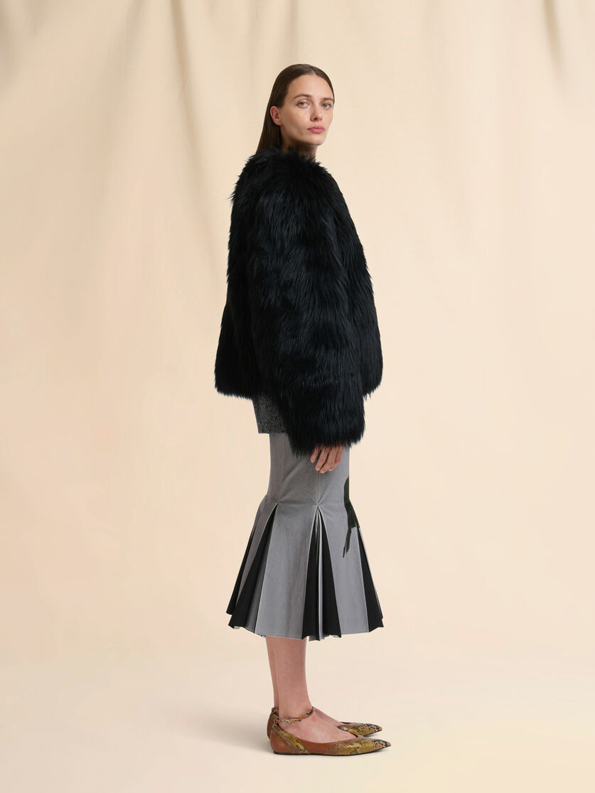 BLACK SHEARLING JACKET - 6