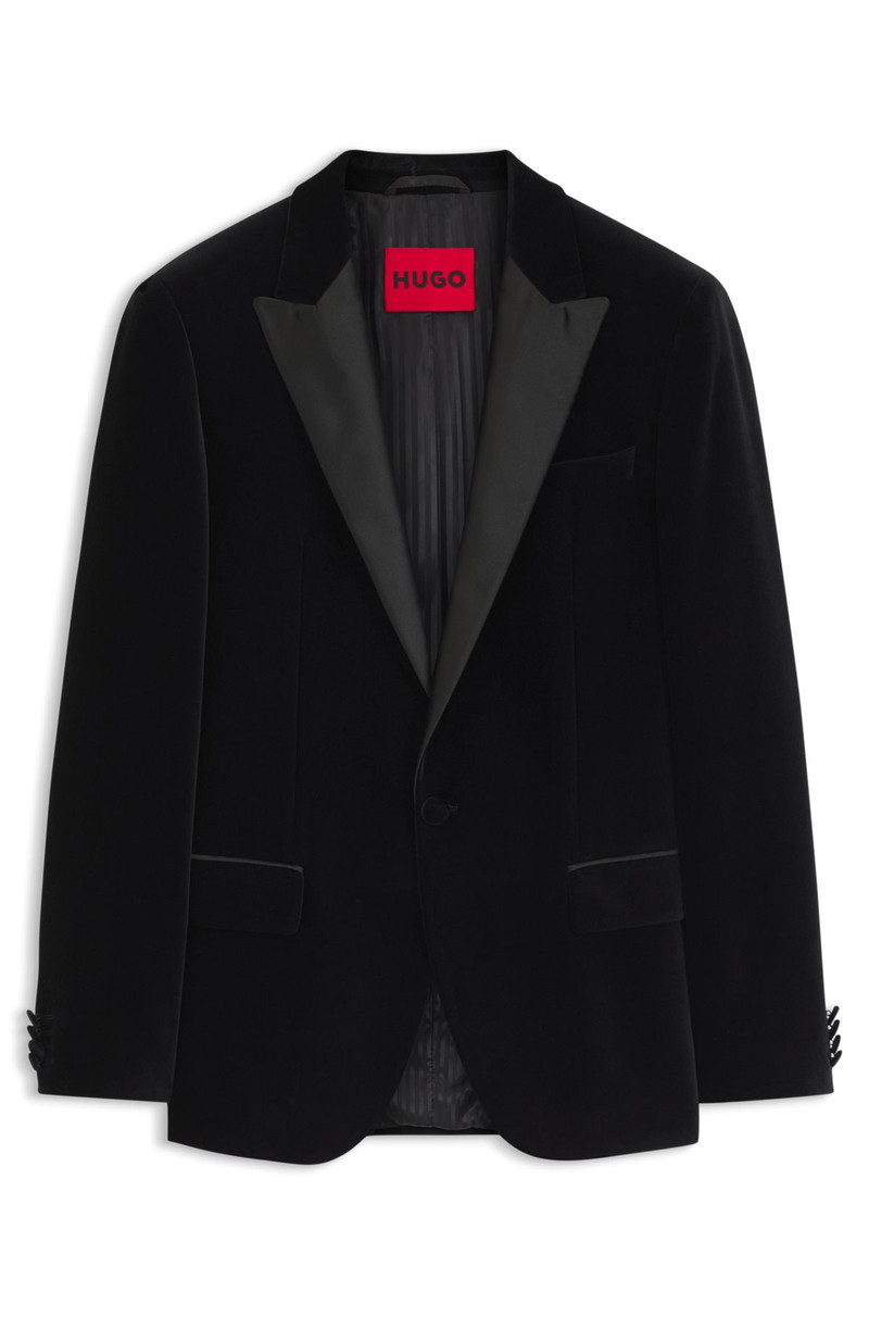 SLIM-FIT TUXEDO JACKET IN COTTON VELVET 1