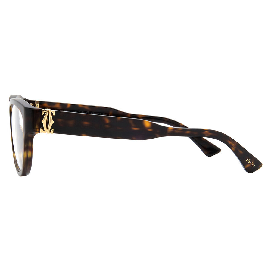 Cartier C Decor Demo Cat Eye Ladies Eyeglasses CT0450O 002 54 - 3