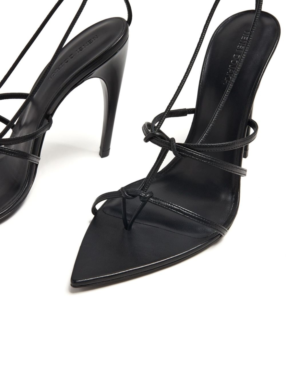 pointed-toe leather sandals - 4