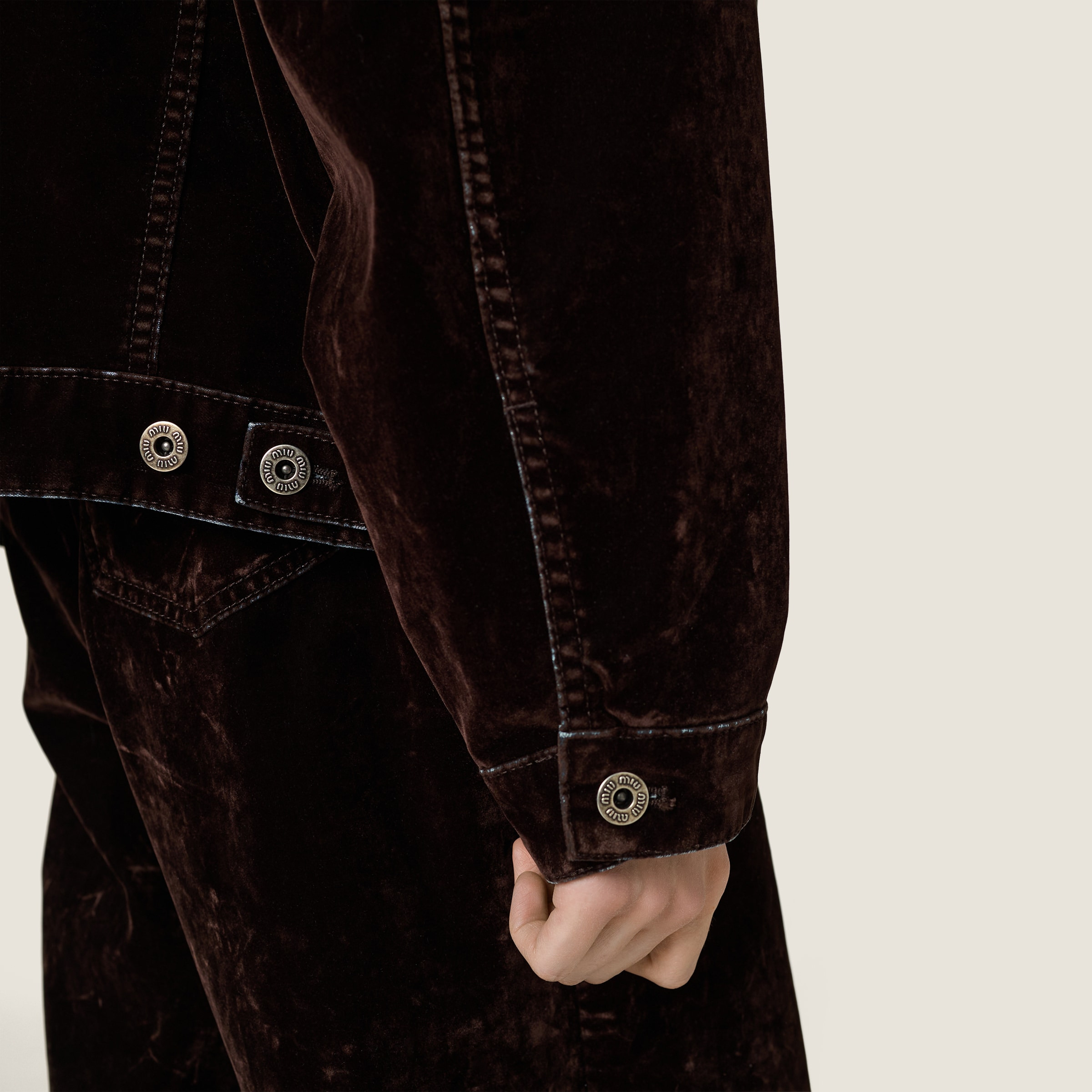 Flocked chambray jacket - 4