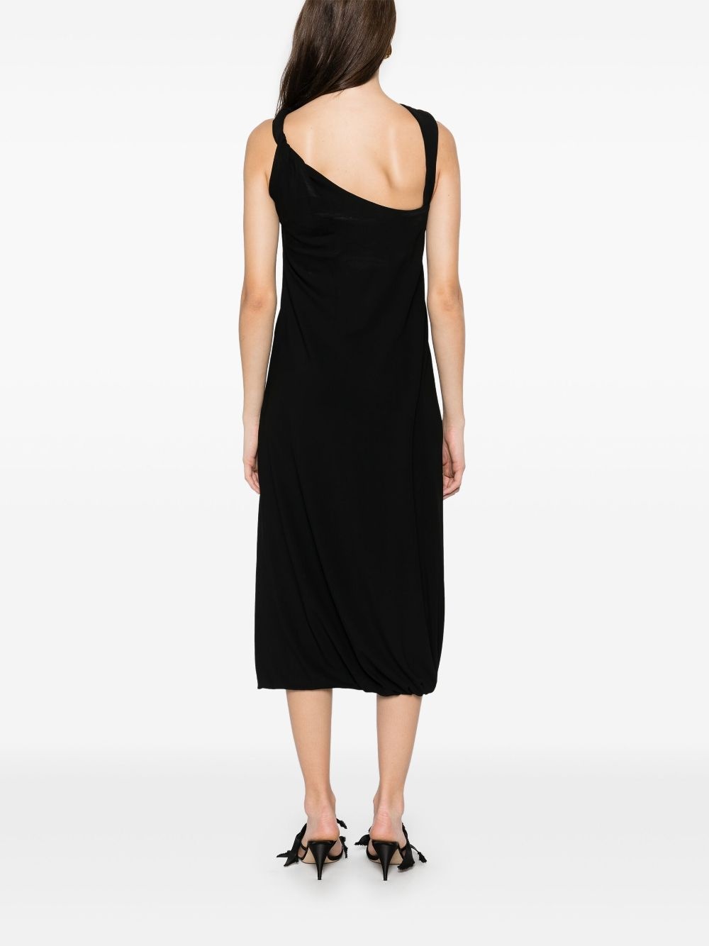 braided jersey midi dress - 4