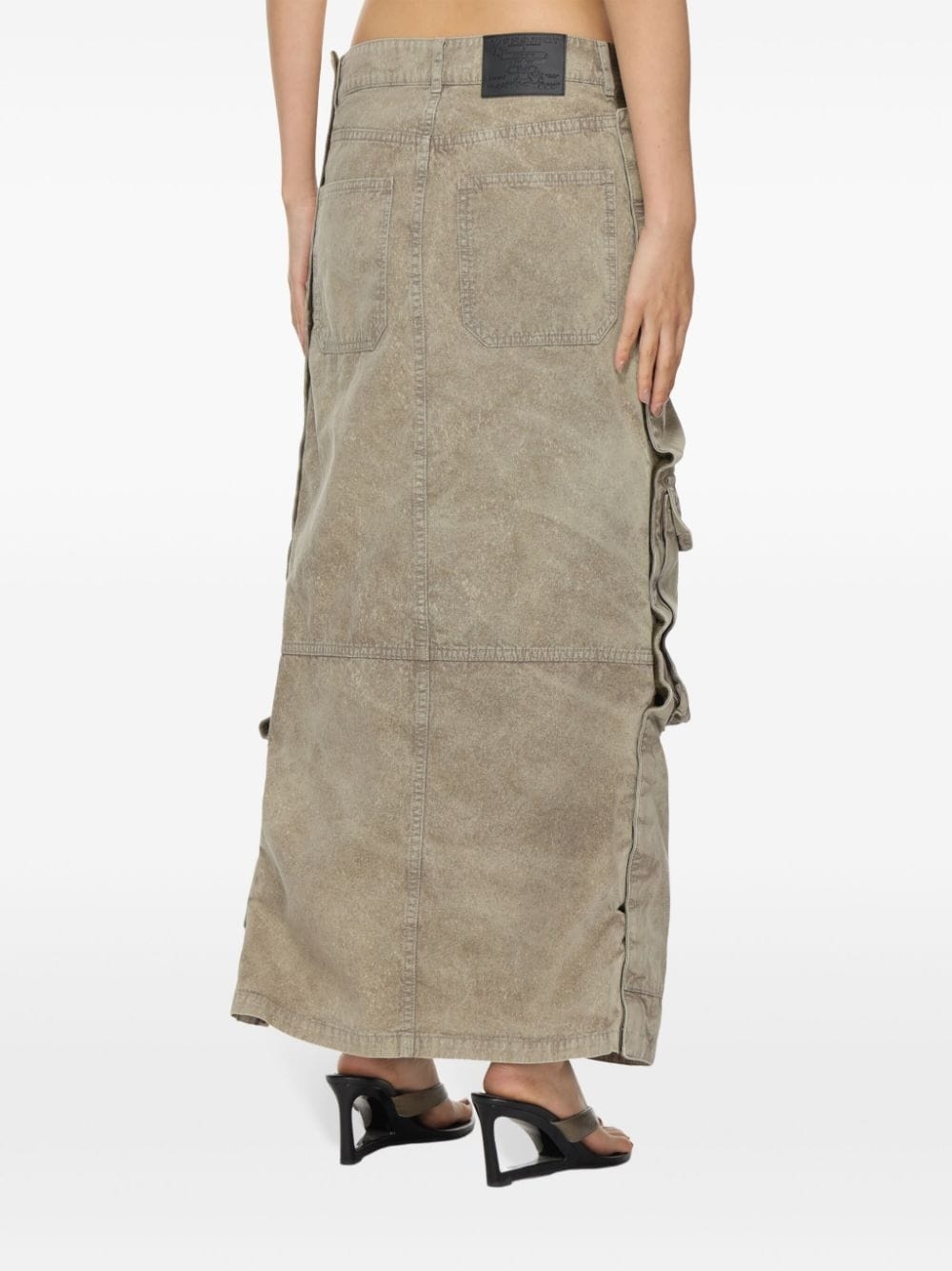 cargo-pocket midi skirt - 5