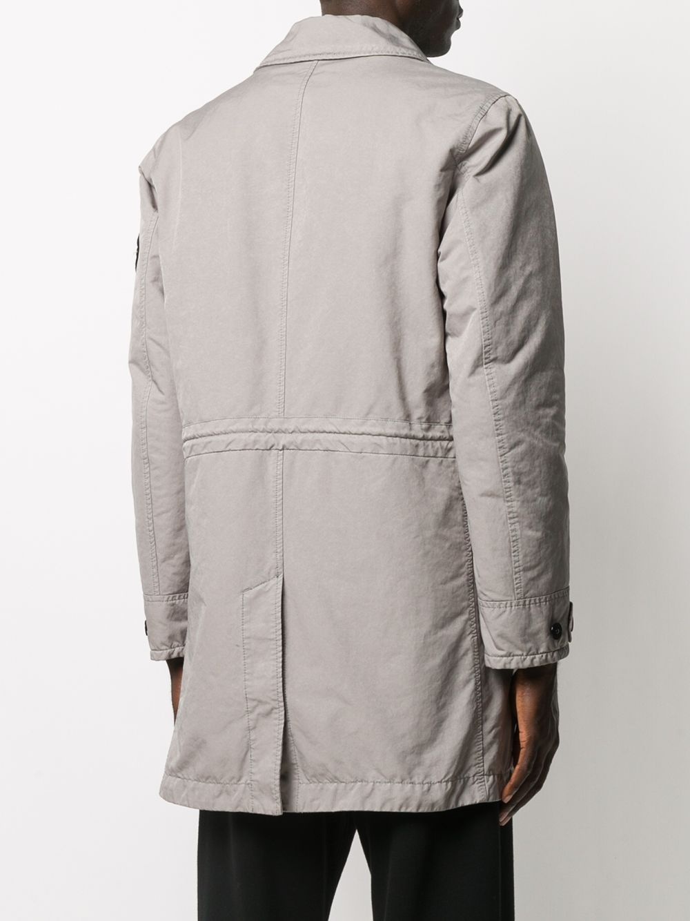 padded logo patch coat - 4