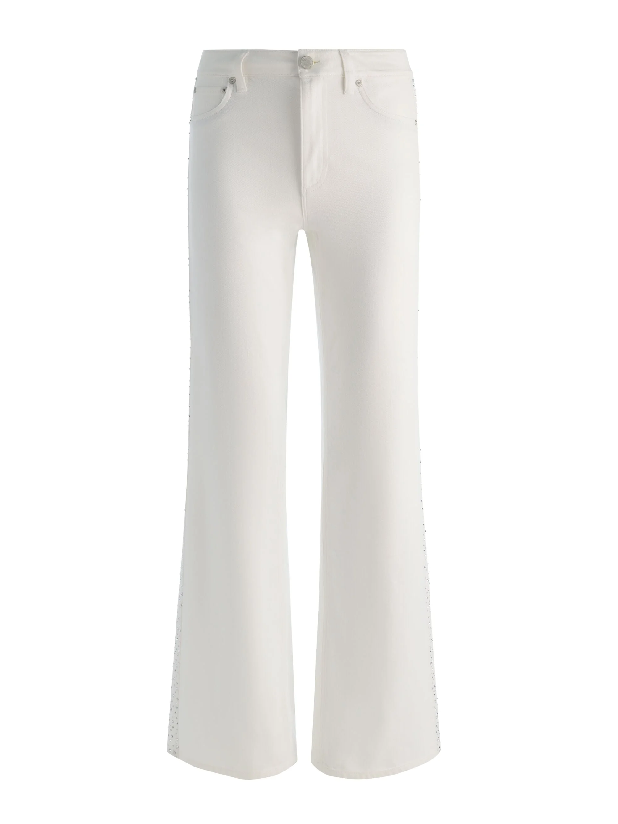 CHIC EMBELLISHED JEAN - OFF WHITE/SILVER - 1
