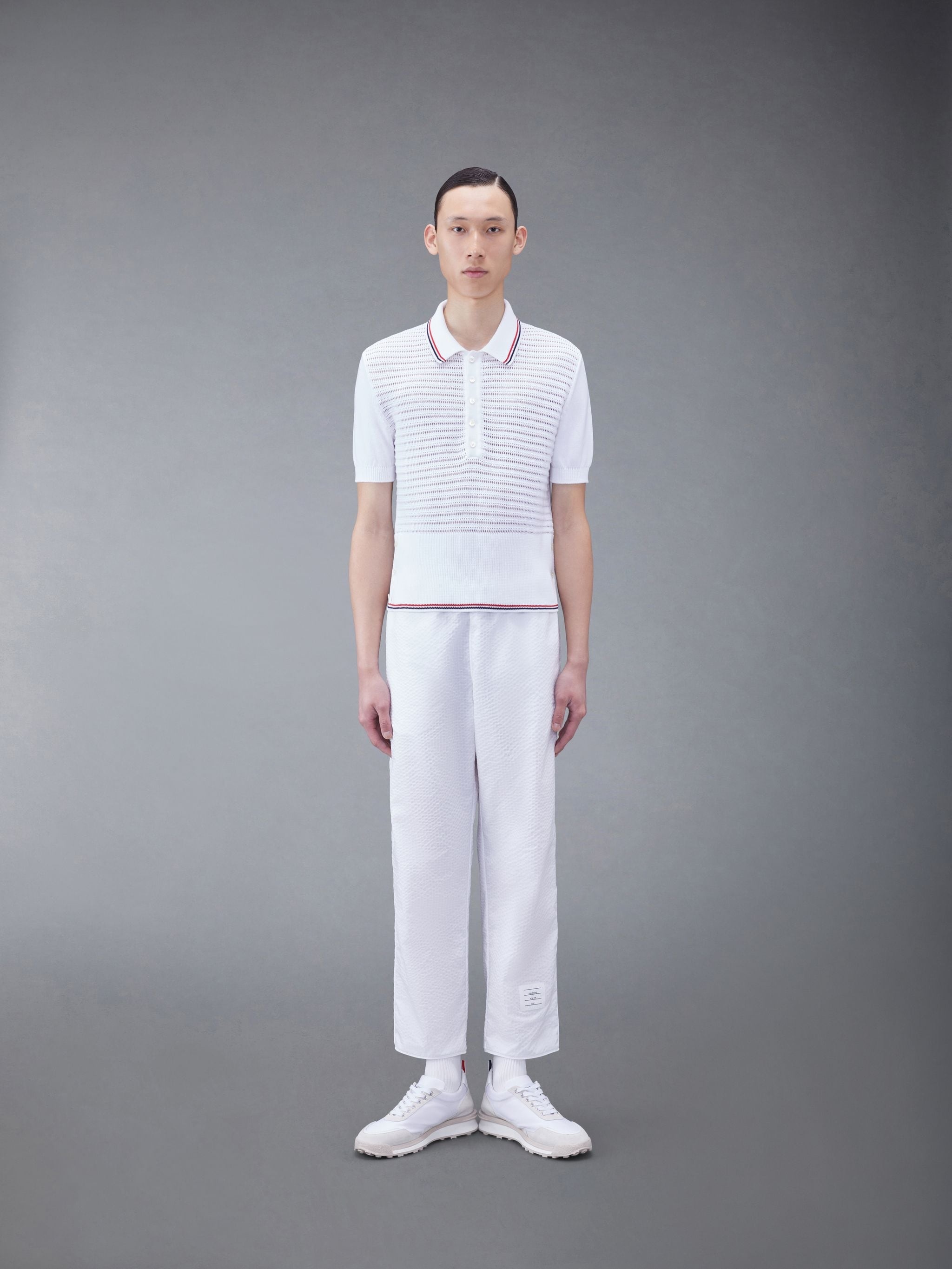 Cotton Crochet Striped Polo - 3