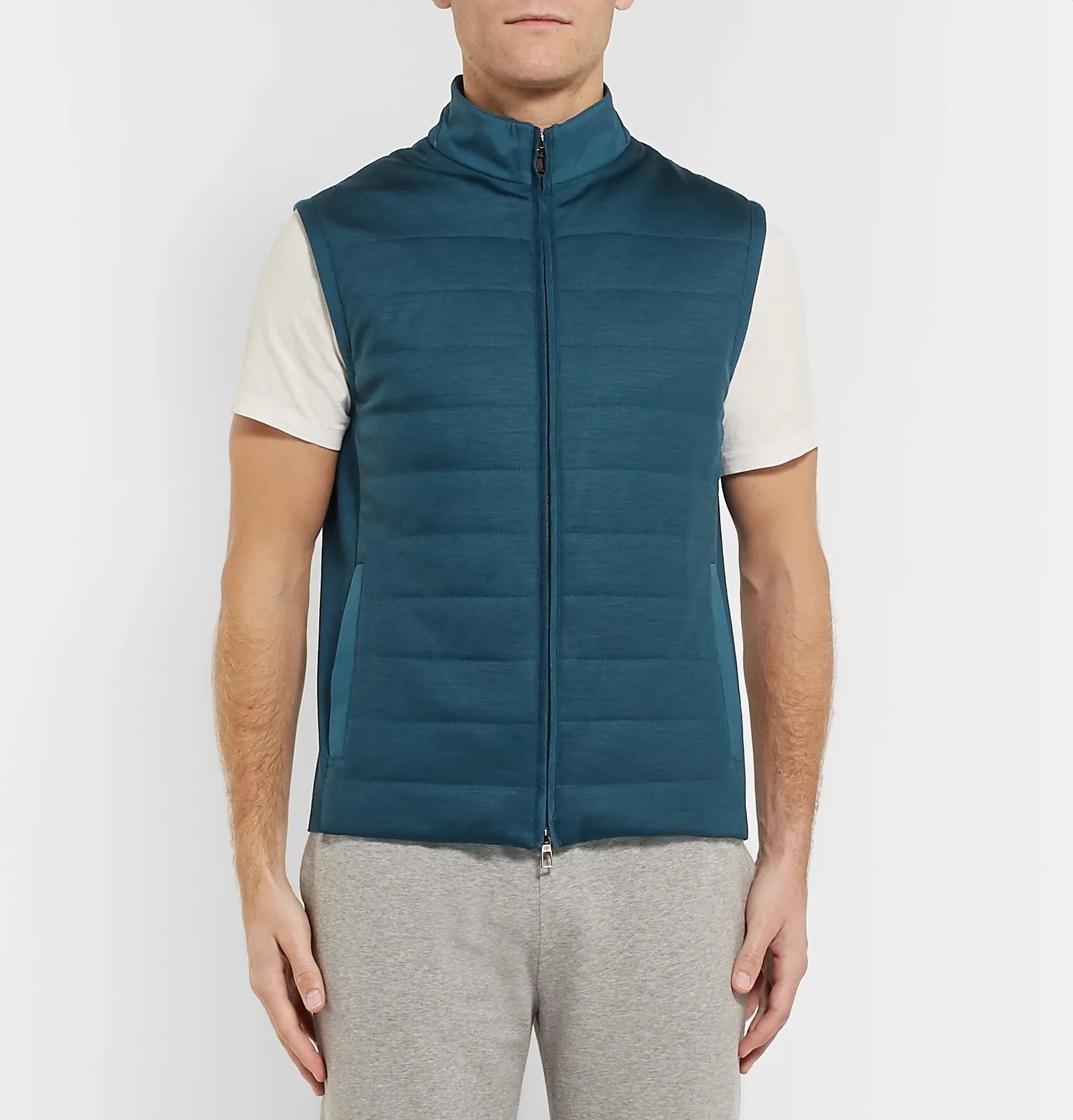 Storm System Quilted Shell and Virgin Wool Gilet - 4