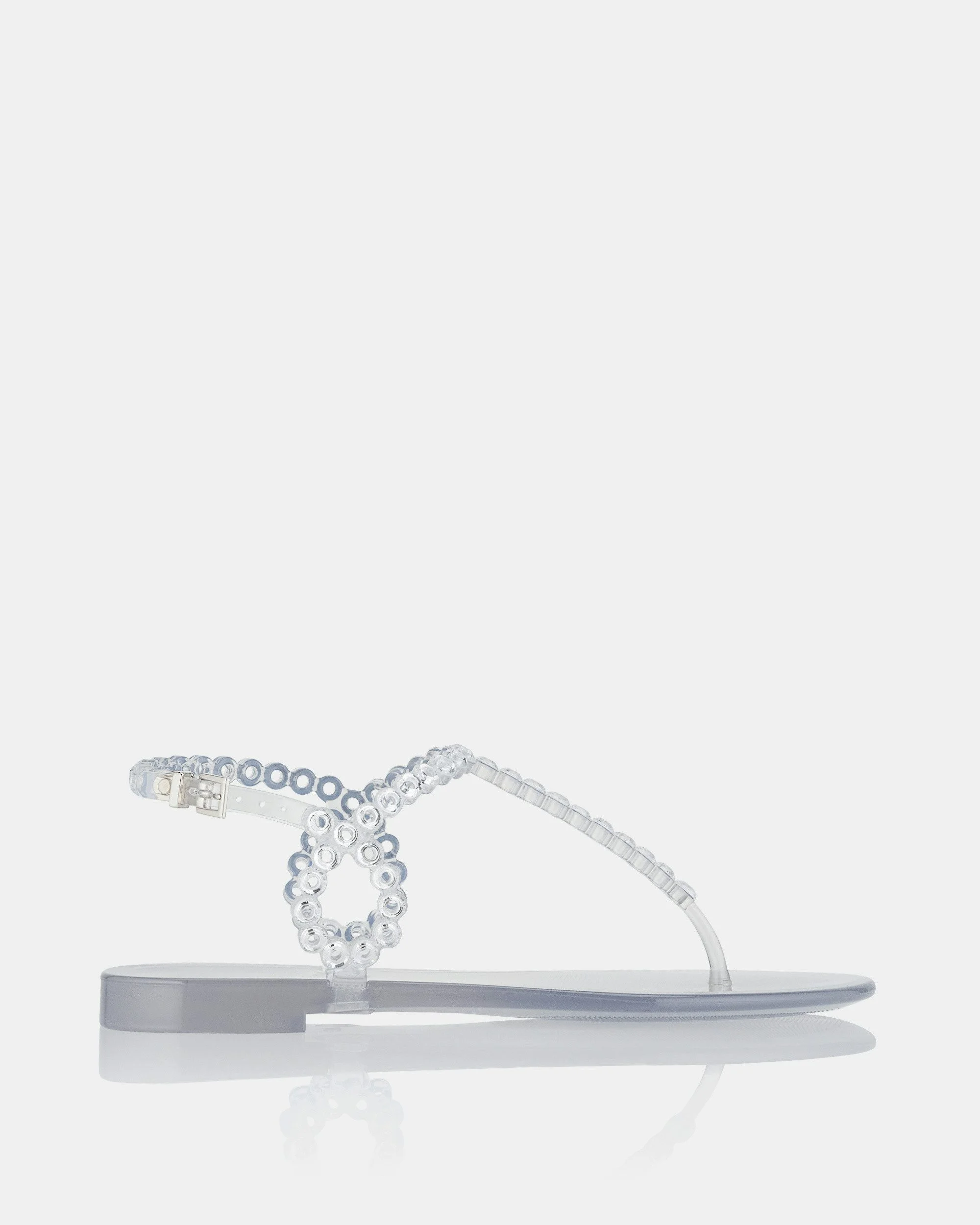 Almost Bare Crystal Jelly Sandal Flat - 1