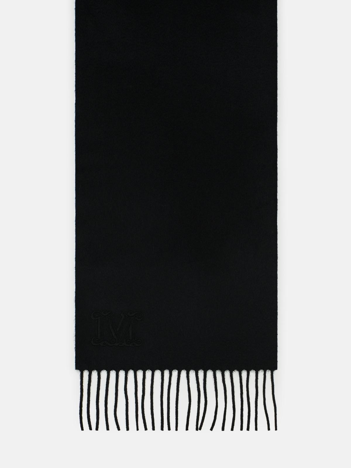 'WSDALIA' BLACK CASHMERE SCARF - 2