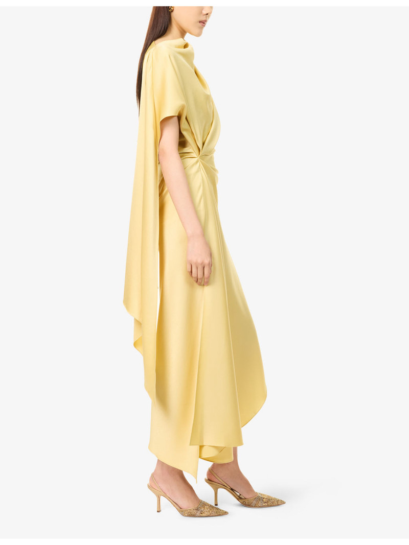 Lunessa Draped Satin Midi Dress 3