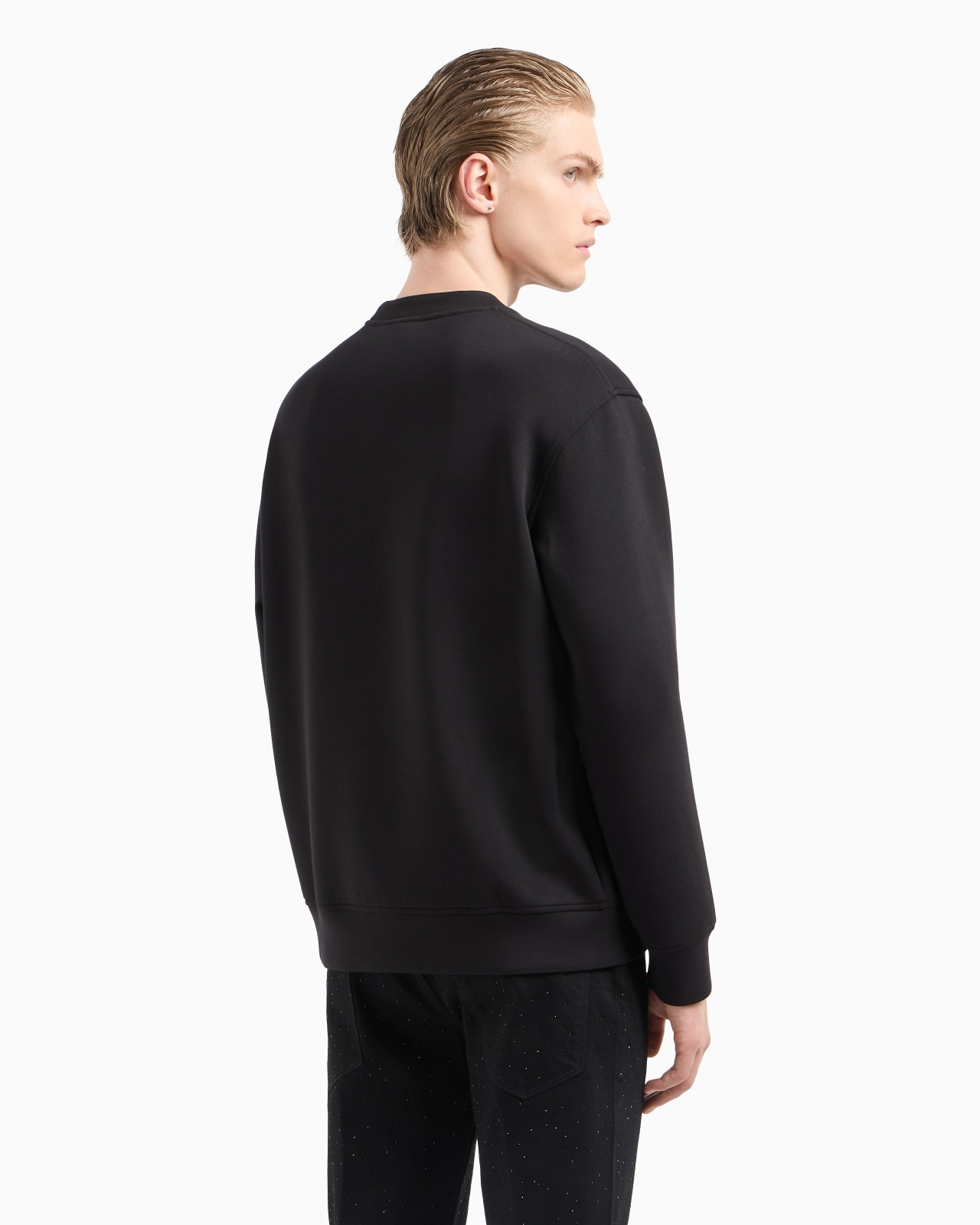 CLUBWEAR JERSEY SWEATSHIRT WITH EAGLE PATCH AND RHINESTONES - 3