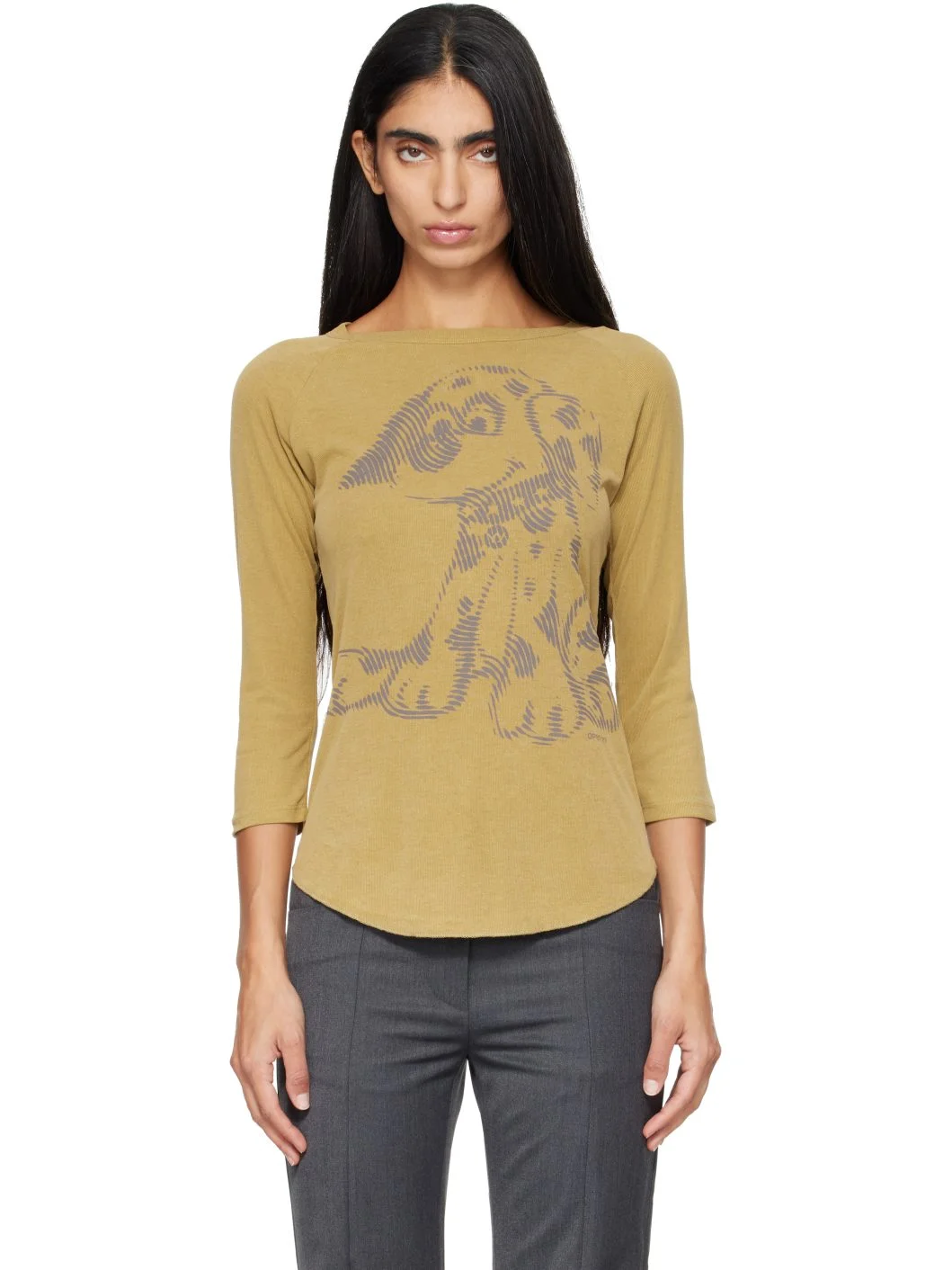 Khaki 'Pet Club' Dalmatian Doodle T-Shirt - 1