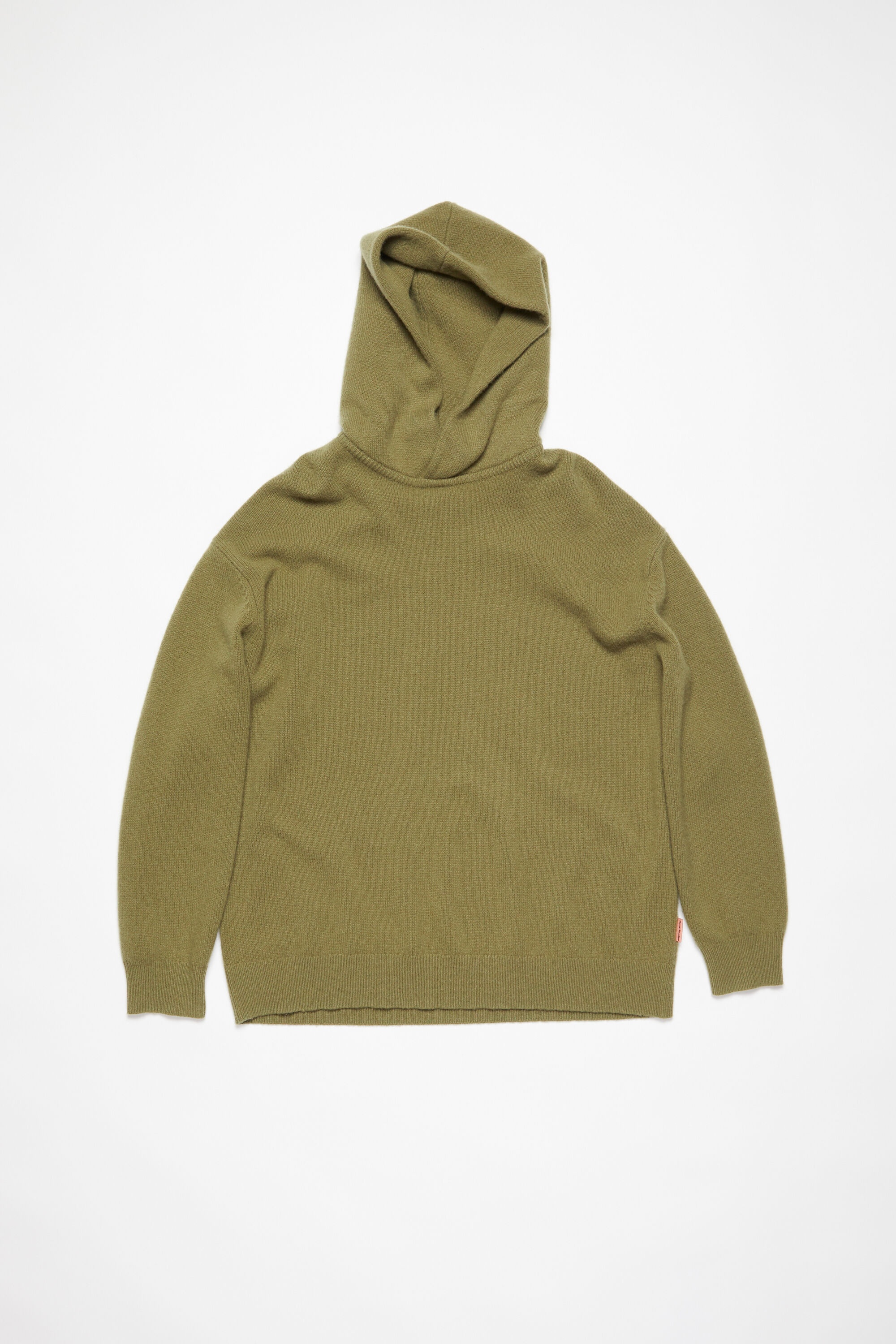 Hooded cashmere blend jumper - Olive green - 1