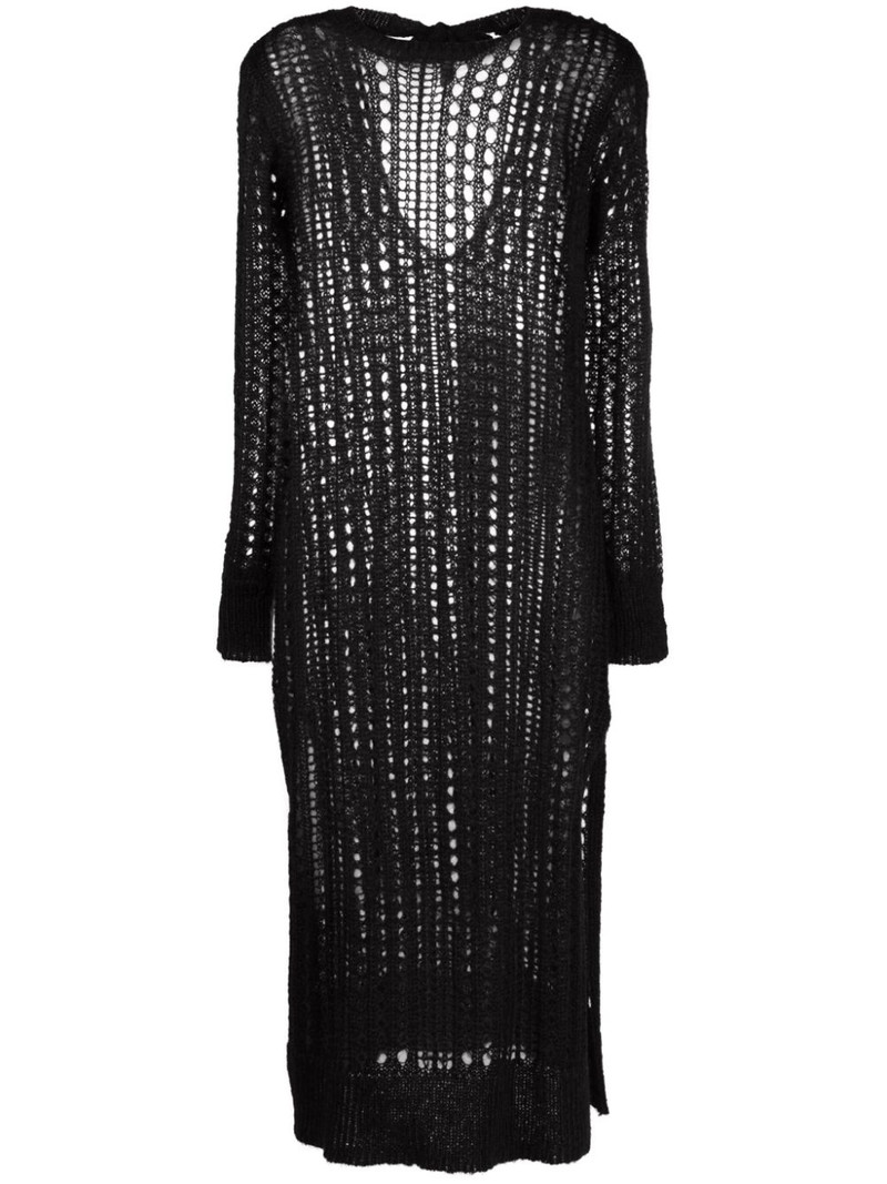 open-knit mohair-blend dress 1