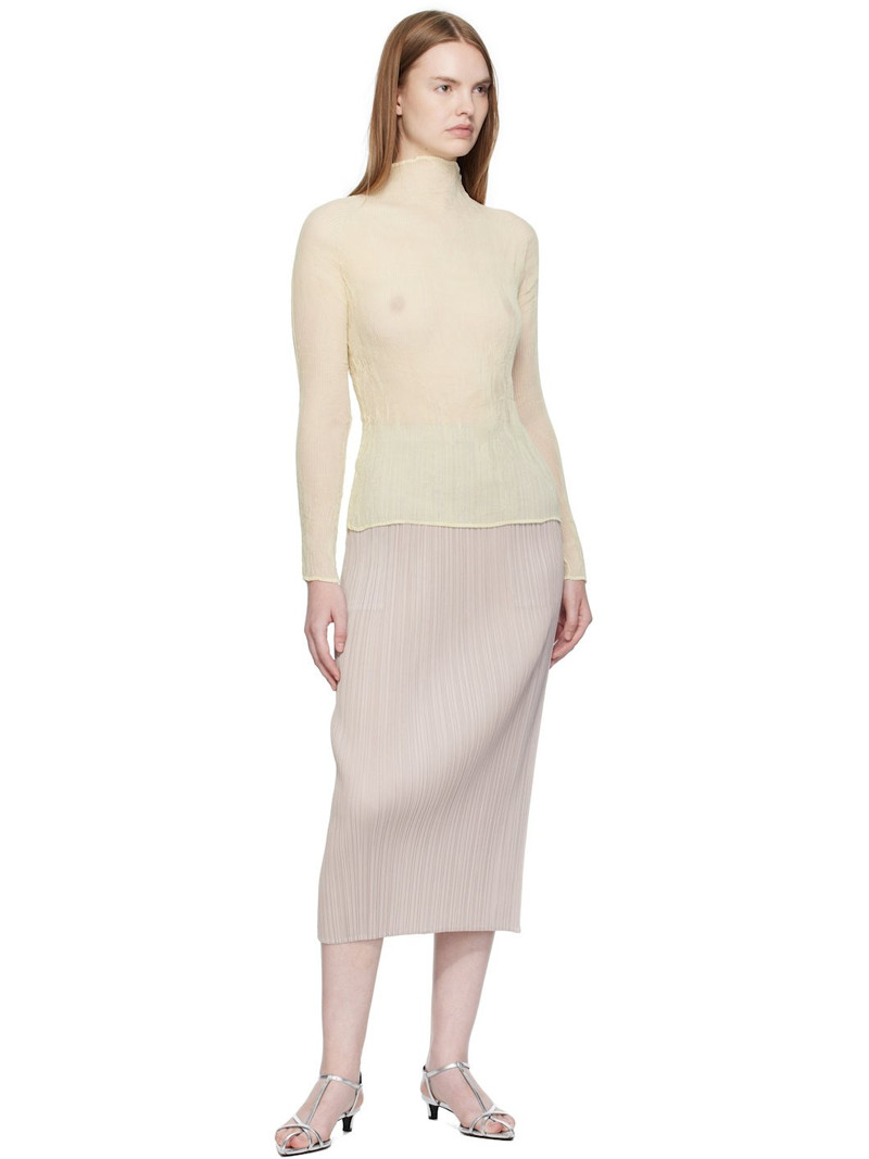 Pleats Please Issey Miyake Gray New Colorful Basics 4 Midi Skirt outlook