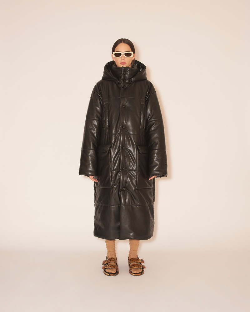 Nanushka RADI - OKOBOR™ alt-leather padded coat - Black outlook
