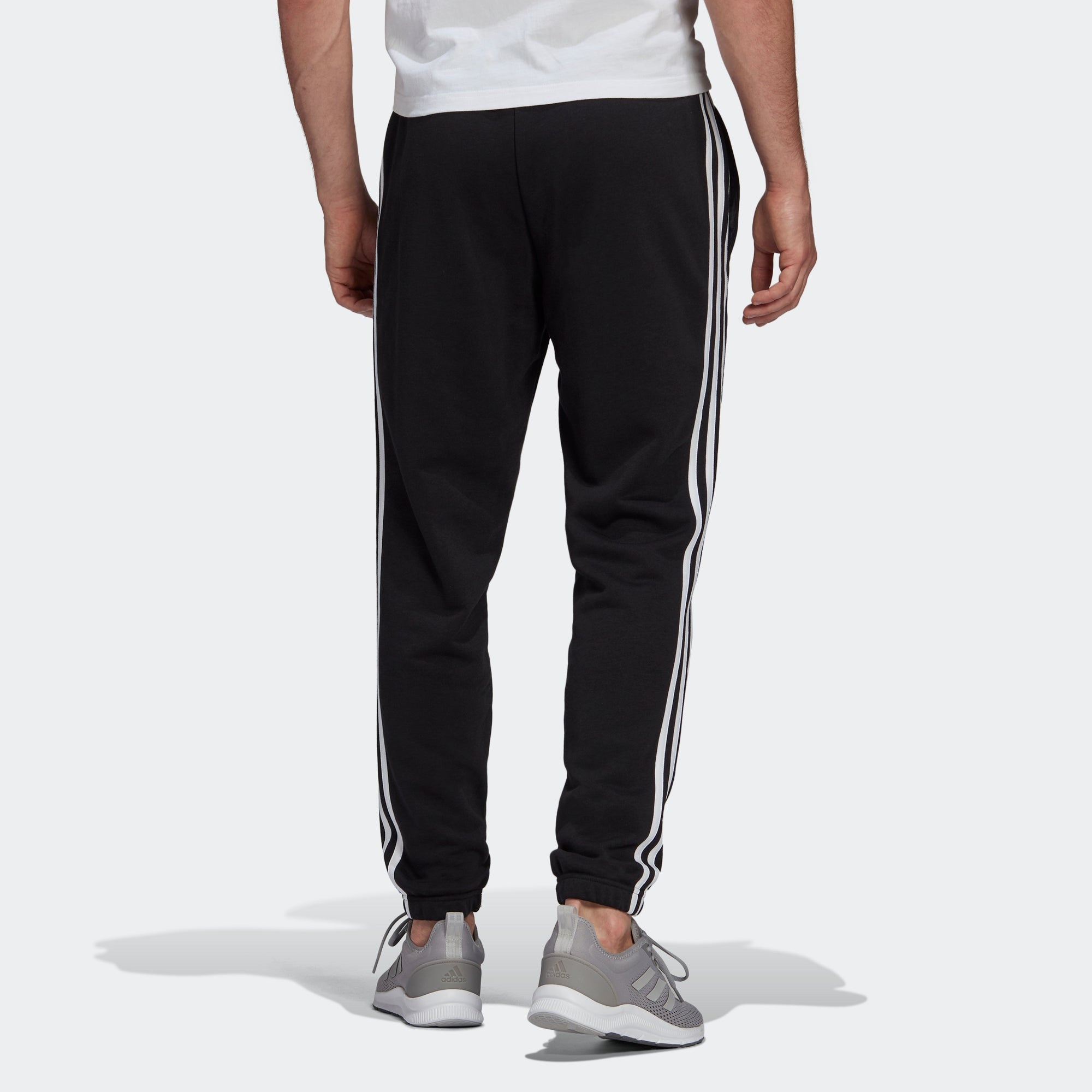 adidas M 3s Ft Te Pt Casual Sports Classic Stripe Bundle Feet Long Pants Black GK8829 - 4