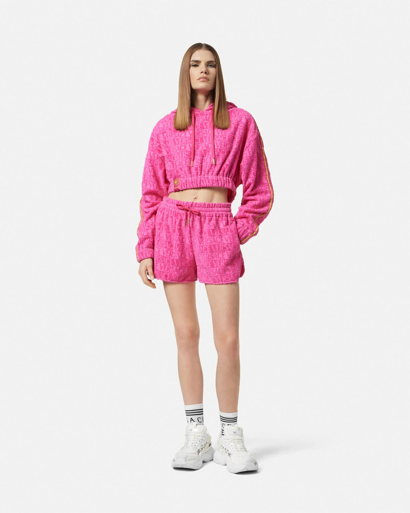 VERSACE I ♡ Baroque Crop Hoodie outlook