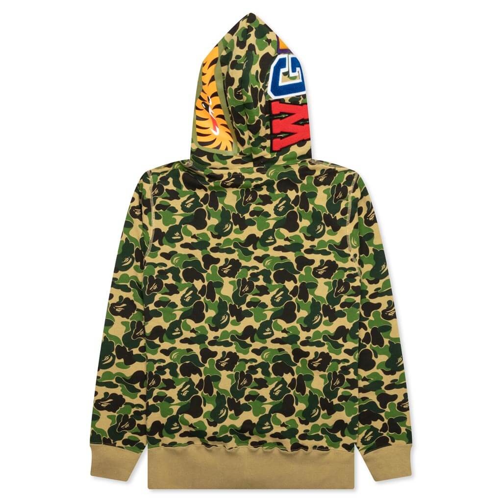 ABC CAMO DOUBLE SHARK FULL ZIP HOODIE - GREEN - 2