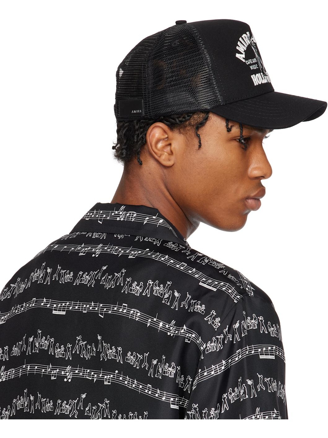 Black 'Amiri Jazz' Wolf Trucker Cap - 3