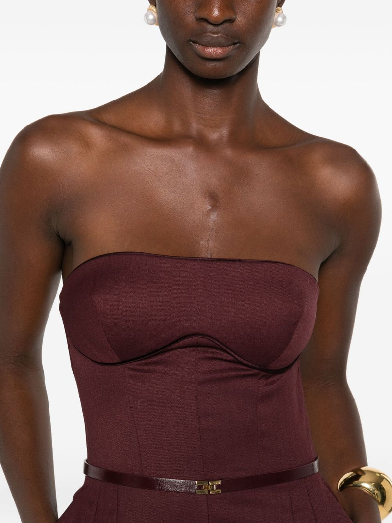 strapless pleated jumpsuit 5