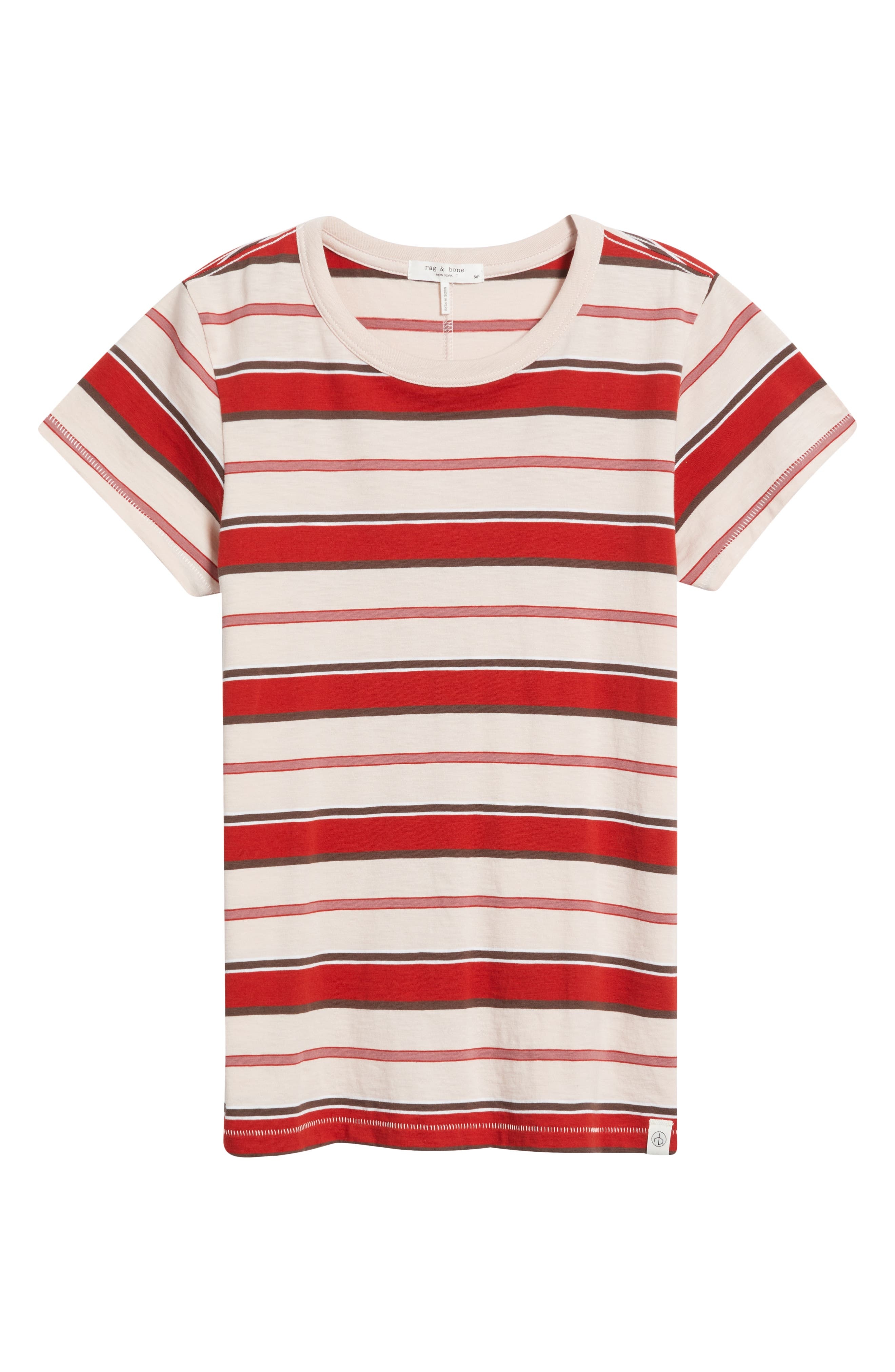 rag & bone The Slub Stripe T-Shirt in Pnkmt at Nordstrom - 5