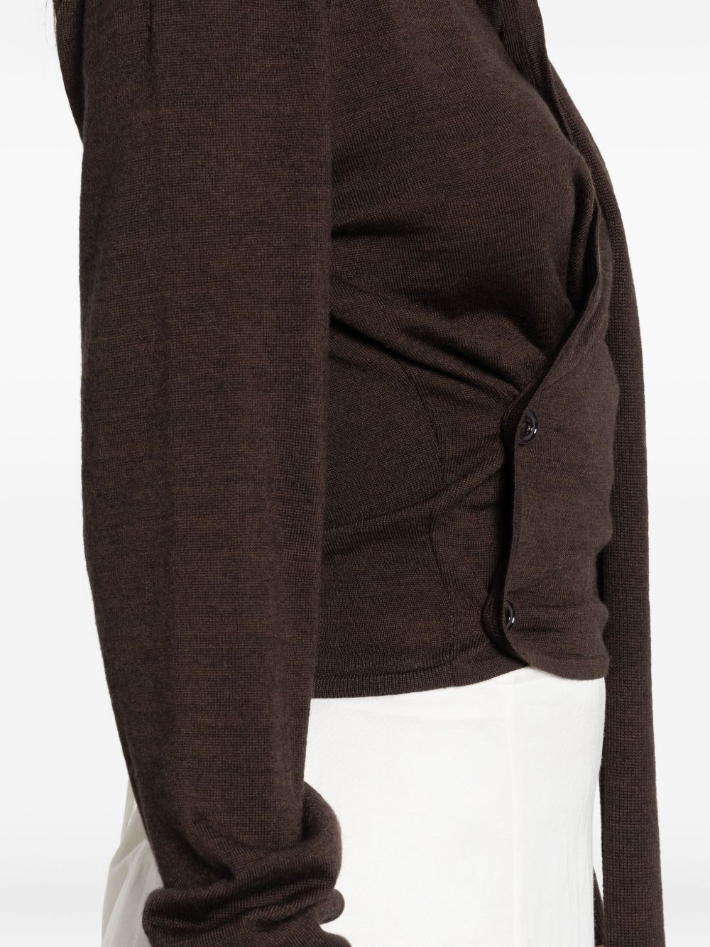 tie-neck button-detail top - 5