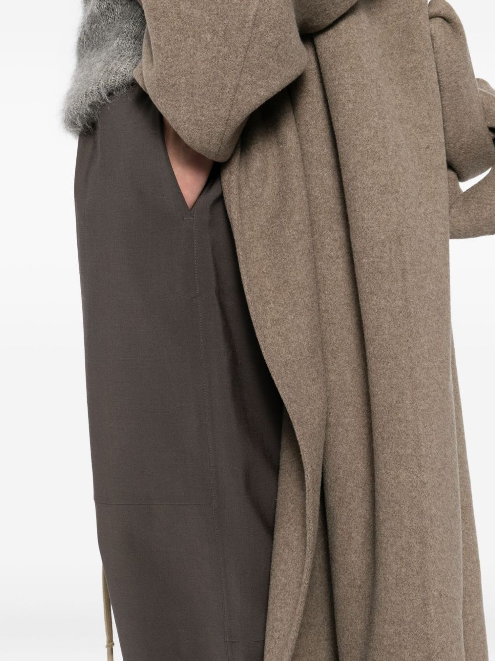 split-knee wide-leg pants - 5