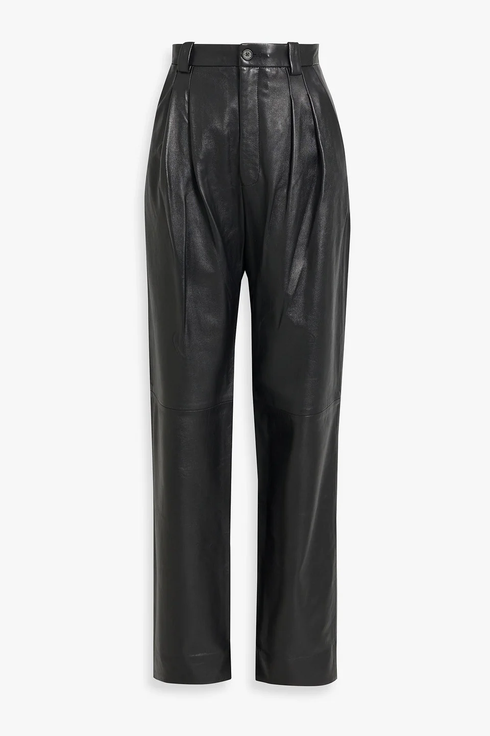 Etienne leather straight-leg pants - 1