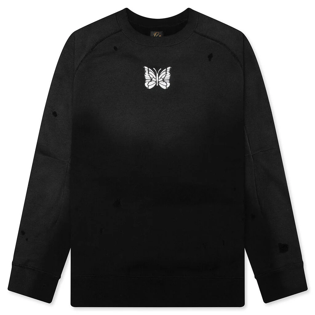 DECONSTRUCTED SWEATSHIRT - BLACK - 1