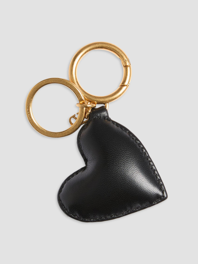 Women's Bag Charm with Keychain in Nappa - Multicolor Black 3