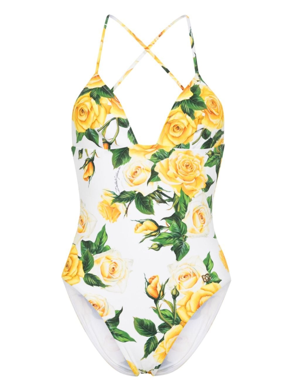 floral-print swimsuit - 1