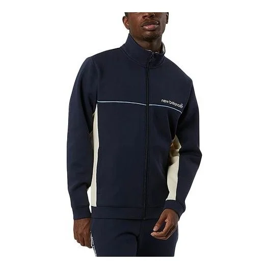 New Balance Men's New Balance x Rich Paul Crossover Stand Collar Long Sleeves Solid Color logo Jacke - 1